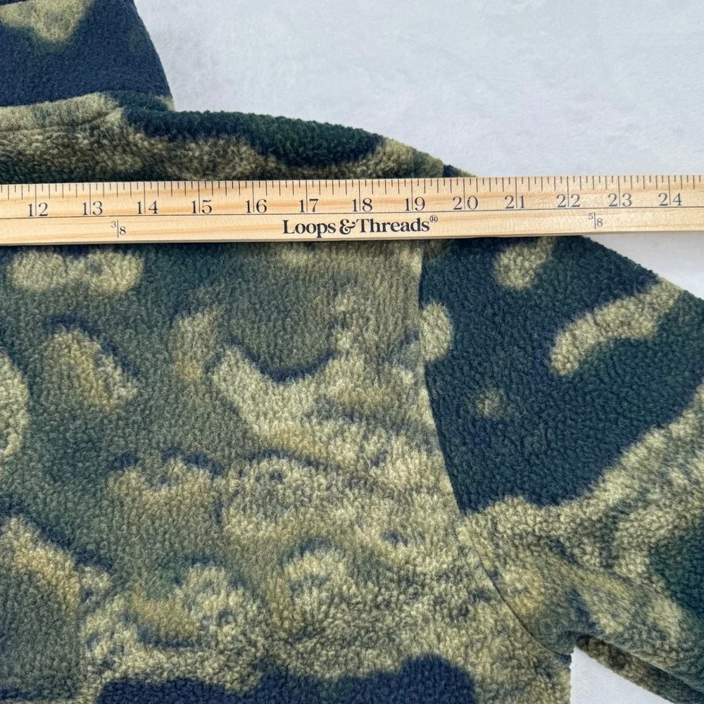 Billabong Adventure Division Fleece Mens M Green Camo Excellent Burkard Studio